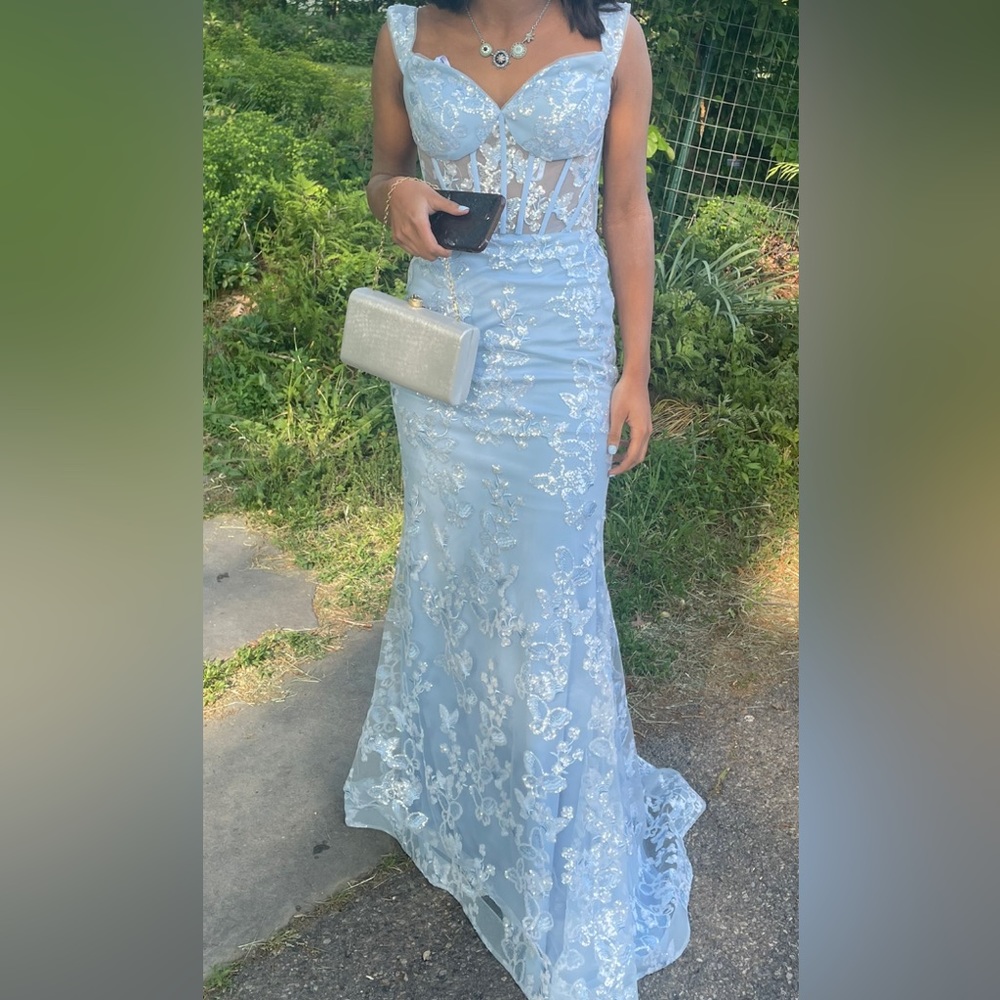 Light blue prom dress